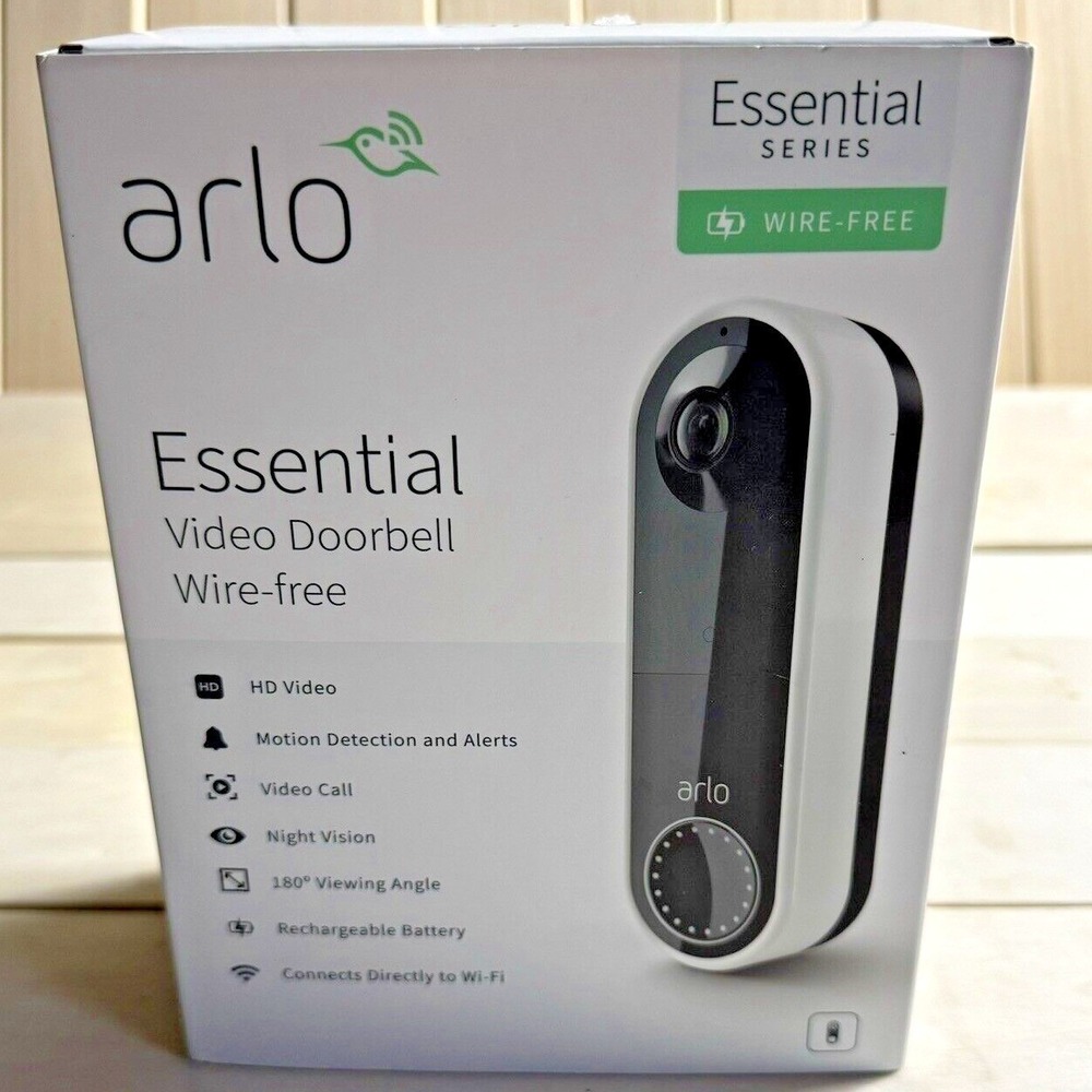 Arlo Essential Video Doorbell Wire-free AVD2001 HD Night Vision White Smart Home